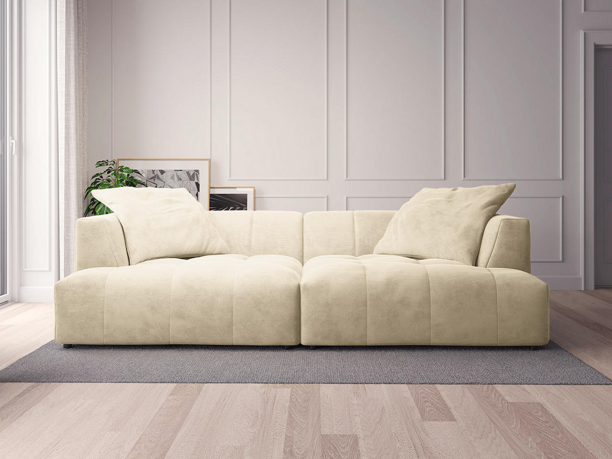 BIGSOFA - Beige, Holz/Kunststoff (272/70/126cm) - home24