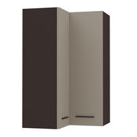 ECKHÄNGESCHRANK Bonn W14/60 lava / stone grey matt 60 / 60 / 96cm - Dunkelgrau/Graubraun, Holz/Holzwerkstoff (60/96/60cm) - Feldmann-Wohnen