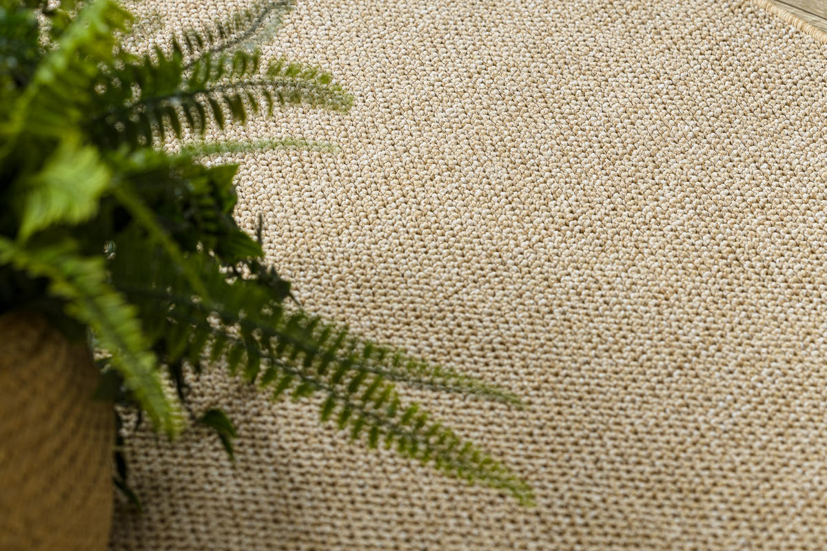 COVOR CASABLANCA LOOM cerc bej, bucla, moale interior și exterior 150 cm - bej, material textil (150/150cm) - rugsX