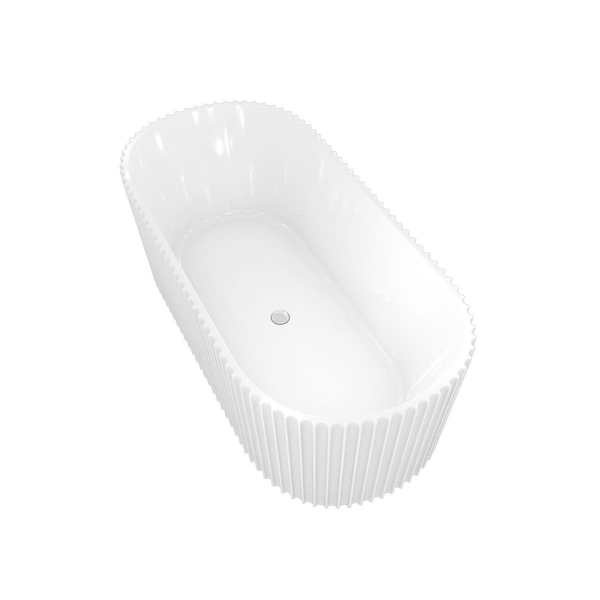 BADEWANNE freistehend F08 170x80cm - Weiß, Glas/Kunststoff (80/58/170cm) - AcquaVapore by Sandra Jentho