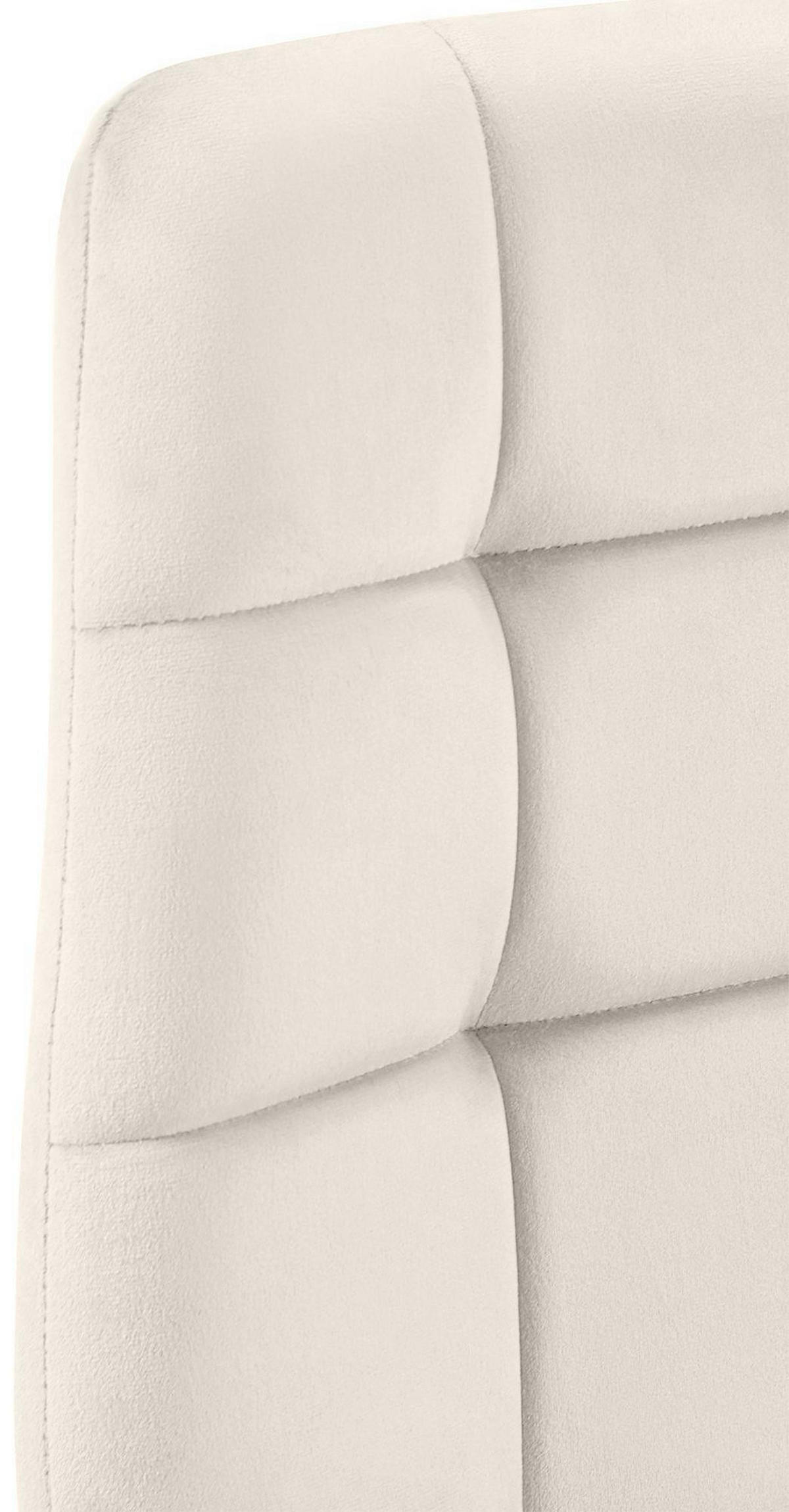 STUHL Samt Cremeweiß - Creme/Schwarz, Textil/Metall (45/84/55cm) - CLP