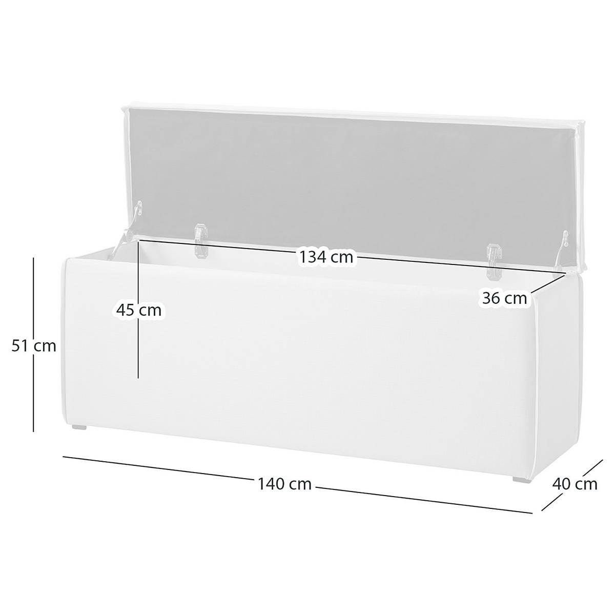 BETTTRUHE - Weicher Baumwollstoff - Weiß, Naturmaterialen (140/51/40cm) - home24