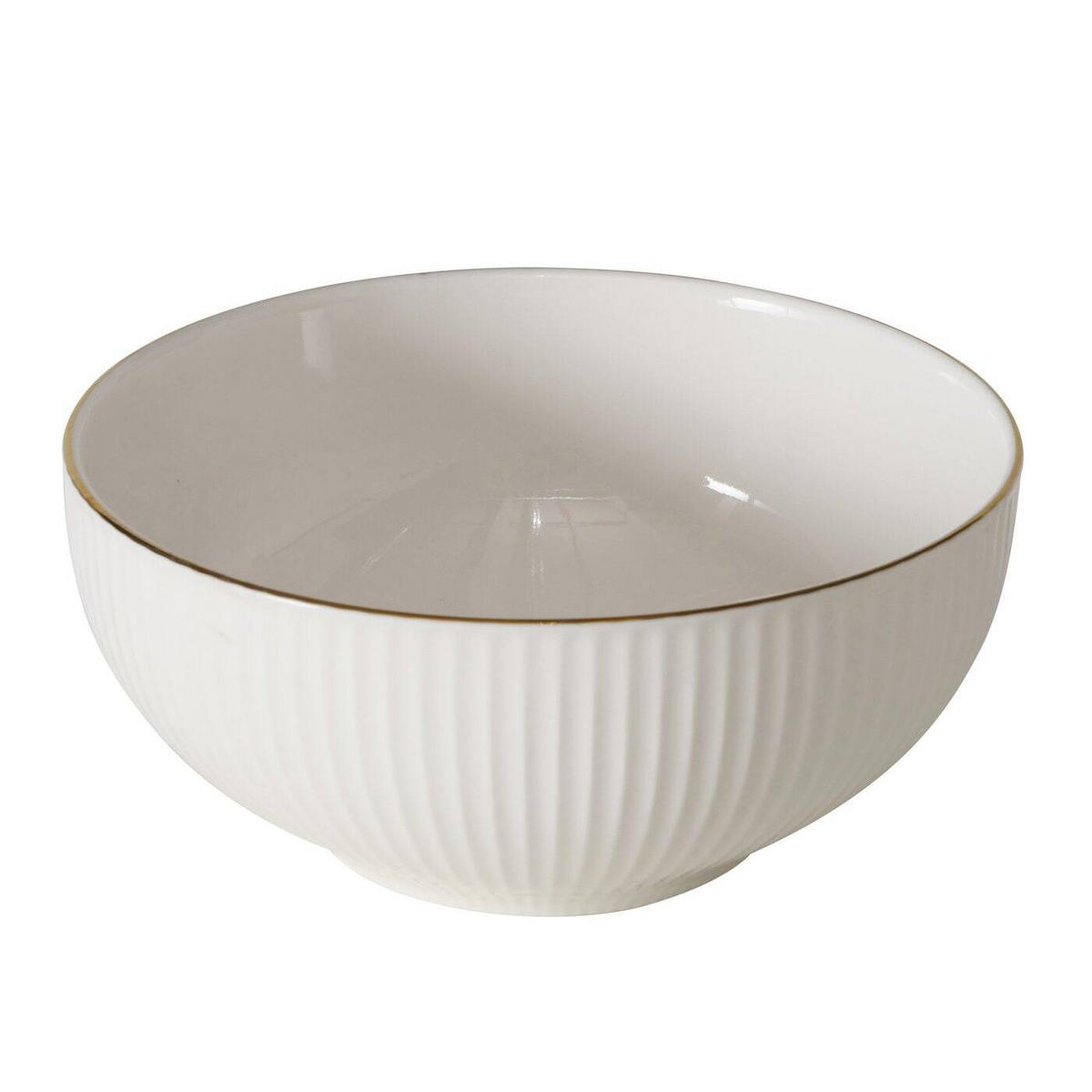 SUPPENSCHÜSSEL Kelly 550 ml - Weiß, Keramik (15cm) - Boltze Home