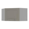 ECKHÄNGESCHRANK Kvantum W10/60/36 Beige Matt / Grau Matt 60 / 60 / 36cm - Beige/Grau, Holz/Holzwerkstoff (60/36/60cm) - Feldmann-Wohnen