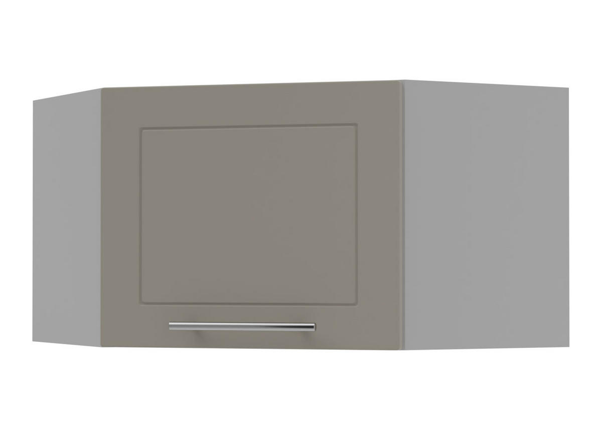 ECKHÄNGESCHRANK Kvantum W10/60/36 Beige Matt / Grau Matt 60 / 60 / 36cm - Beige/Grau, Holz/Holzwerkstoff (60/36/60cm) - Feldmann-Wohnen