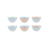 SCHALEN Pattern Ø12cm - 6er-Set - Pastel - Pink, Keramik (12cm) - Björn