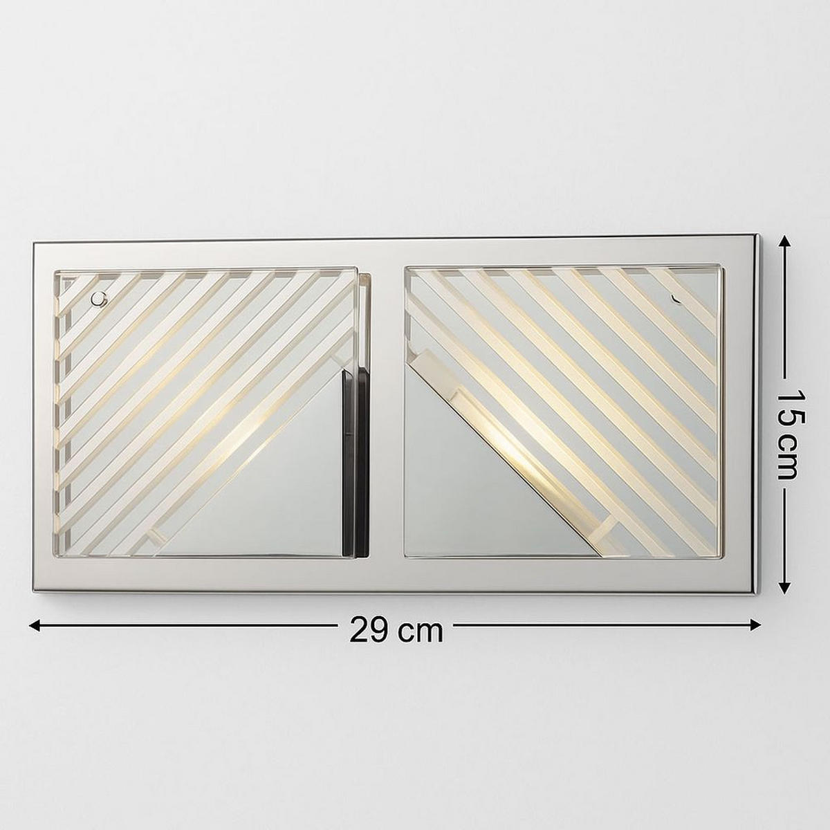 LED WANDLEUCHTE MIA Aluminium Silber - Silberfarben, Metall (15/6.5/29cm) - Esto