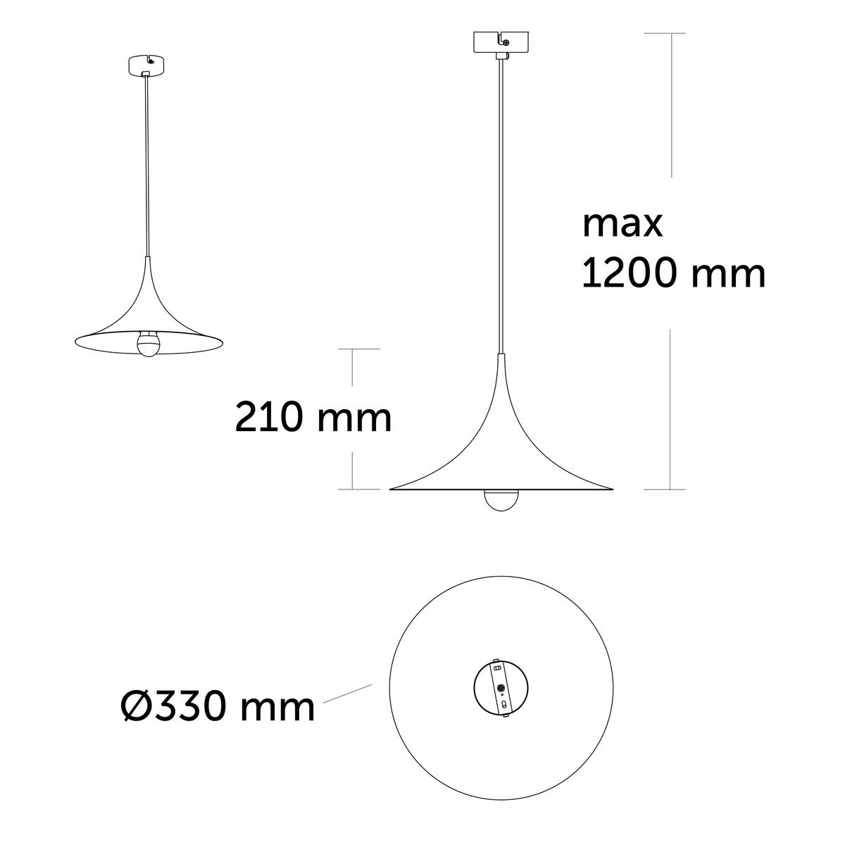 HÄNGELEUCHTE Louie - Graubraun, Metall (33/33/16cm) - Lumicom
