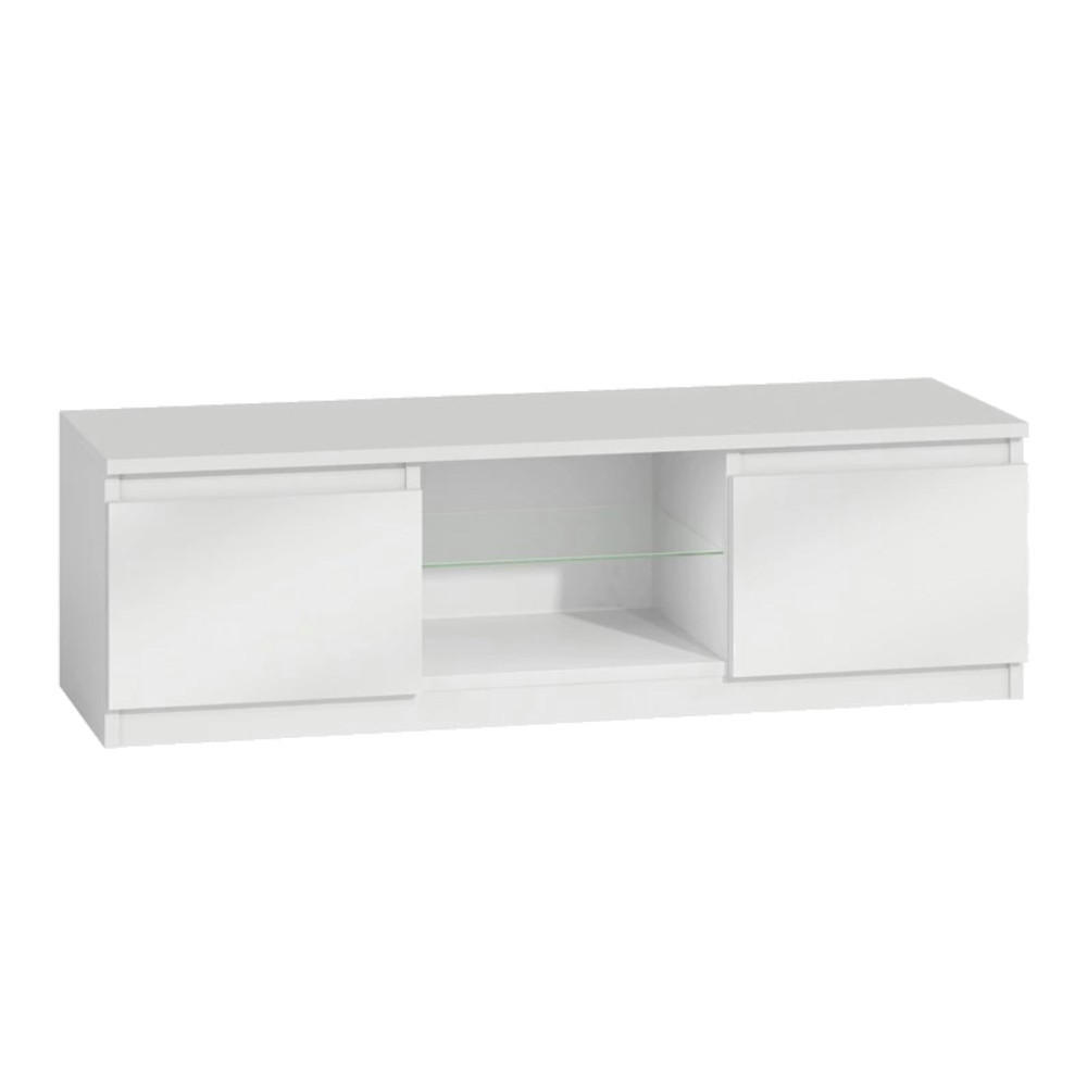 TV Lowboard Frank - Weiß Hochglanz/Weiß, Holzwerkstoff (140/36/40cm) - kommodly