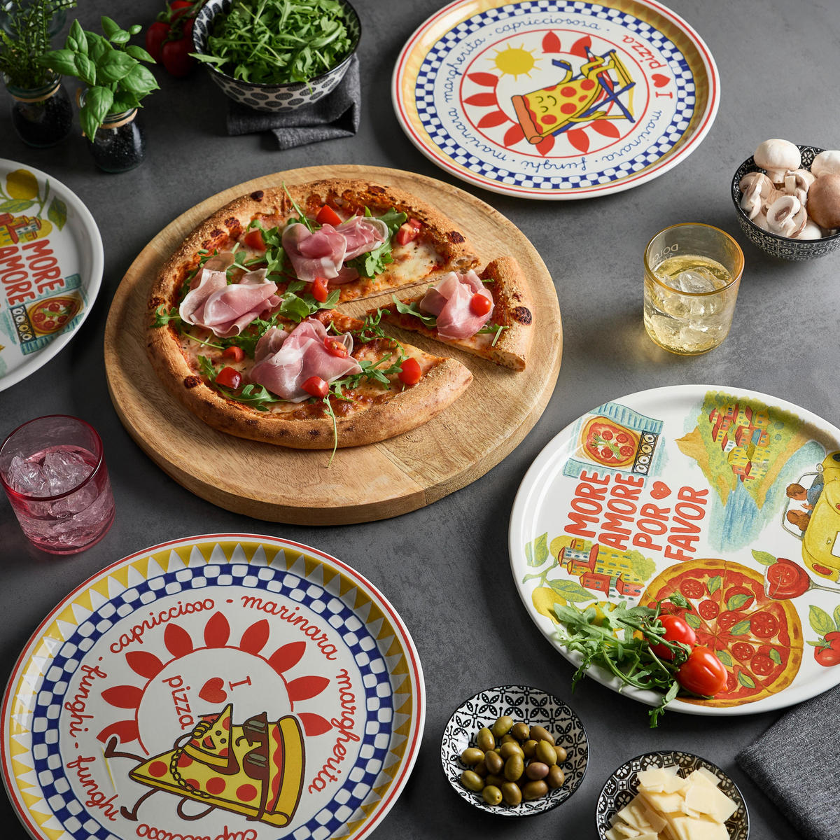 PIZZATELLER Italy Multicolor - Multicolor, Keramik (30/30/2.15cm) - Mömax
