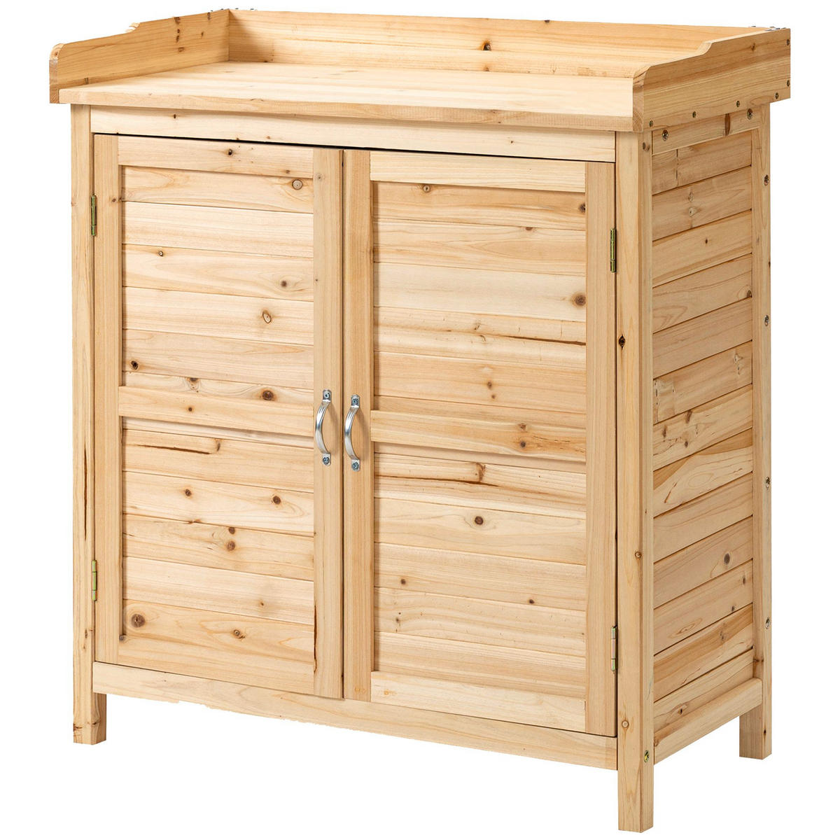 GERÄTESCHUPPEN DE-17576 2 Türen mit Einlegeboden Naturholz - Naturfarben, Holz (83/92/40cm) - ComfortXL