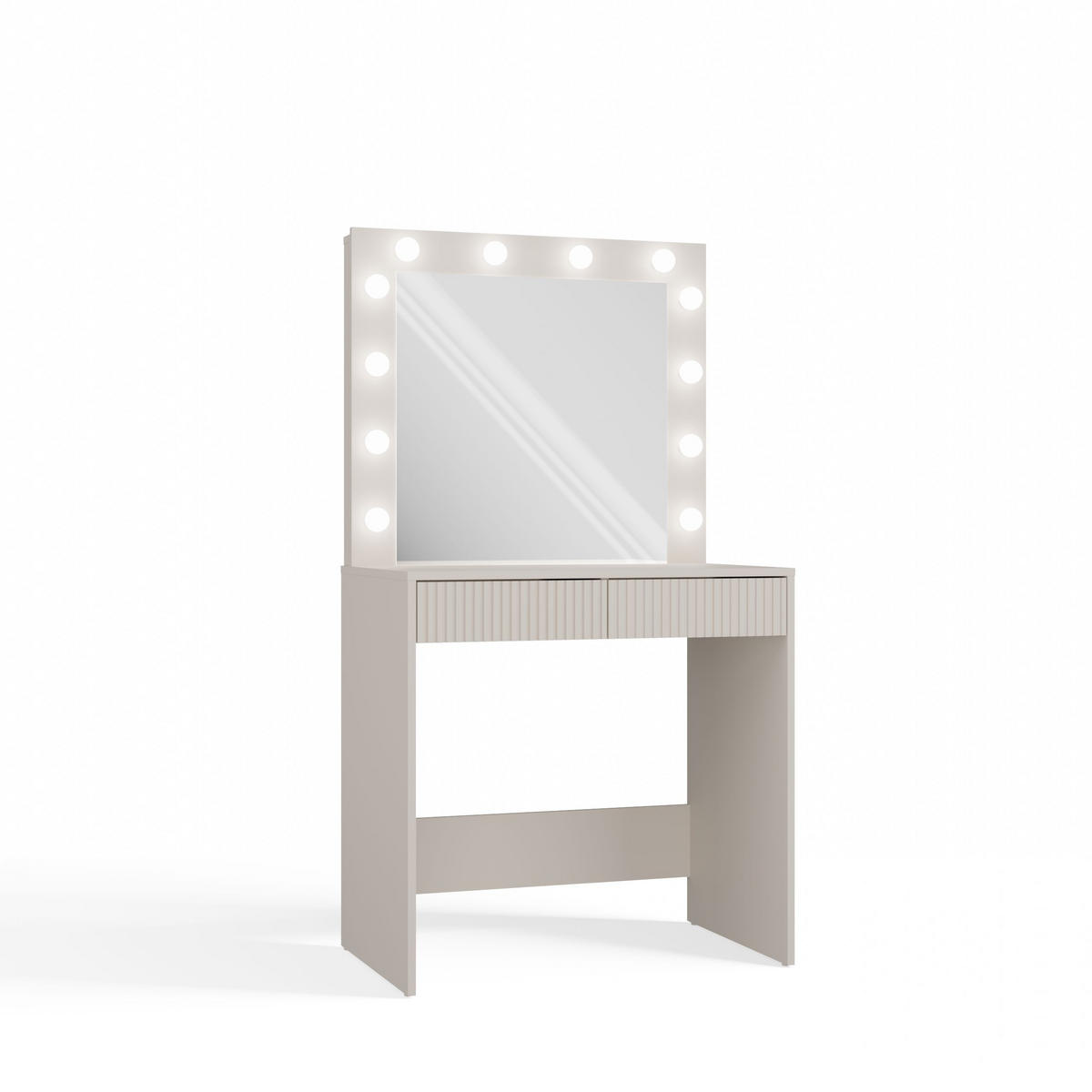 SCHMINKTISCH Marina Shine - Beige, Holzwerkstoff (81/80/50cm) - kommodly