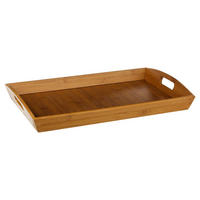 SERVIERTABLETT rechteckig mit Griffen, Bambus, Braun, 44 x 29 cm - Braun, Holz (29/5.3/45cm) - 5five Simply Smart