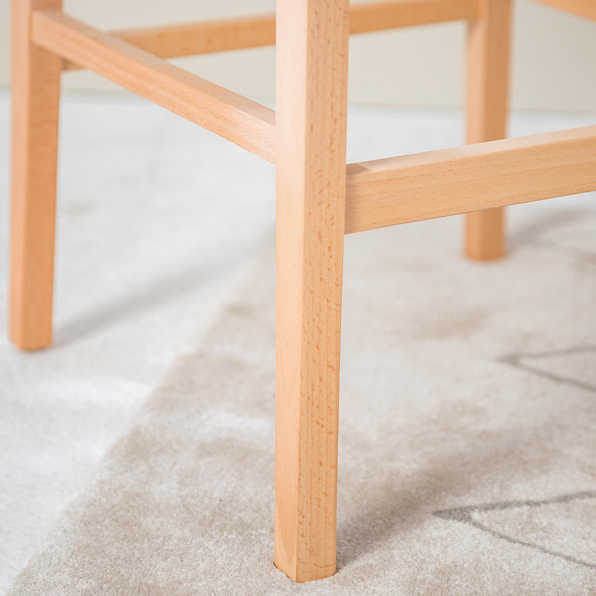 BARSTUHL - Buche teilmassiv / Strukturstoff - Grau / Buche - Buchefarben/Grau, Holz/Holzwerkstoff (40/90/45cm) - home24
