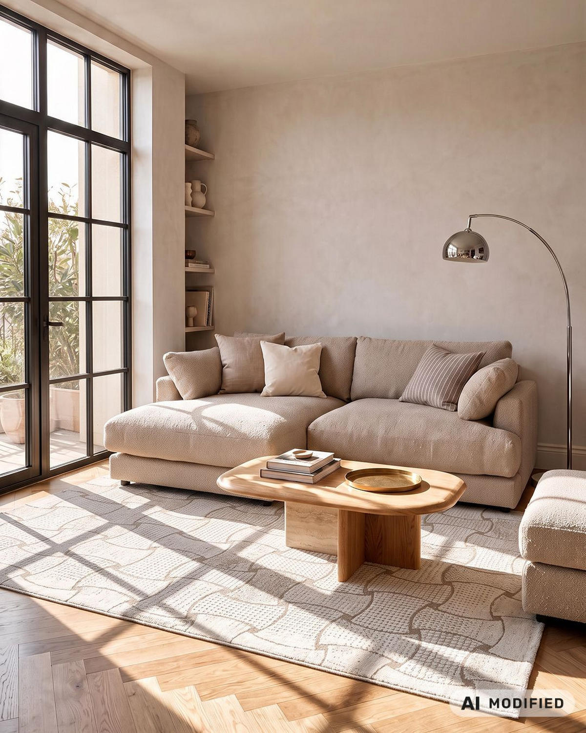 TEPPICH Alin Mimbre Mazovia 120x170cm Beige Creme Abstrakt Kurzflor - Beige, Textil (120/170cm) - Mazovia