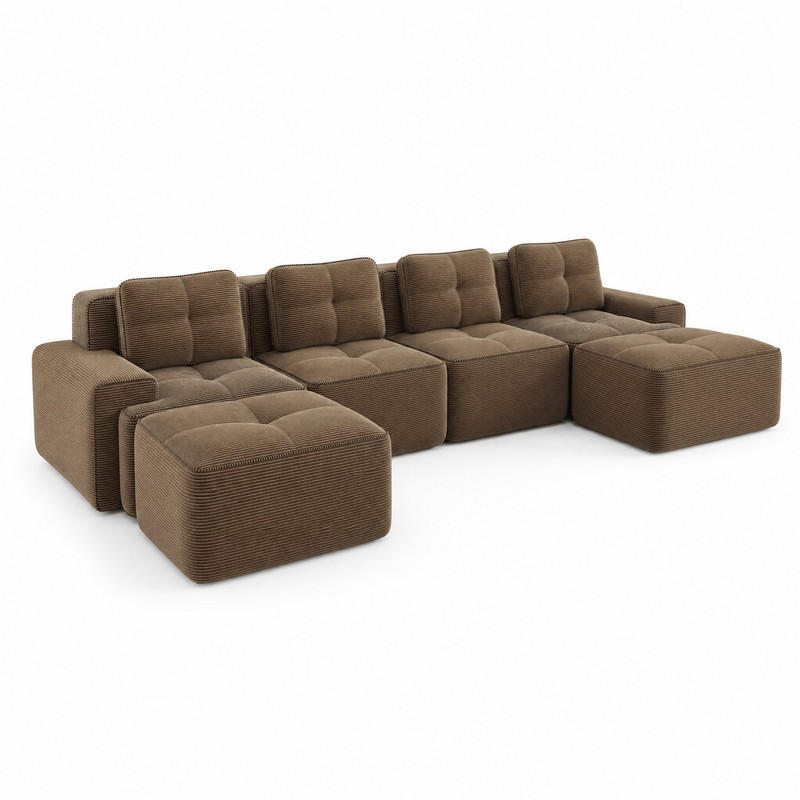 Meubliv Sofa Braun 177x69x382.1 cm