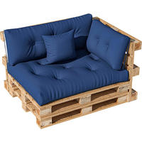 PALETTENKISSEN 4er Set - Blau, Textil (120/40/80cm) - Vercart