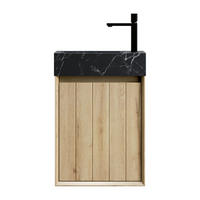 WASCHPLATZ Cremeweiß/Schwarz 40/22/58 cm - Schwarz, Holz (40/58/22cm) - PANGIVO