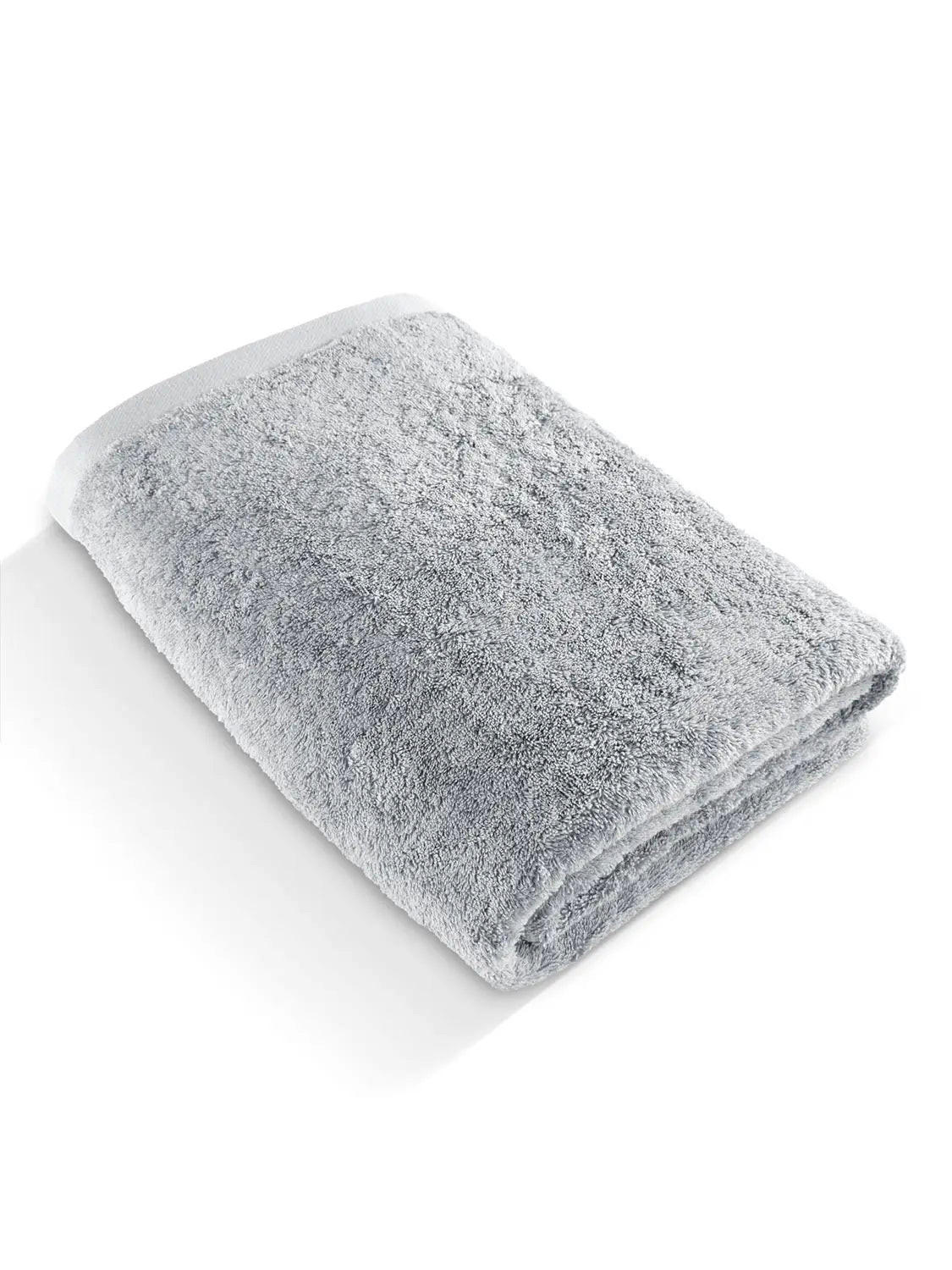 SAUNATUCH Pura Silbergrau - Hellgrau, Textil (80/200cm) - Herzbach Home