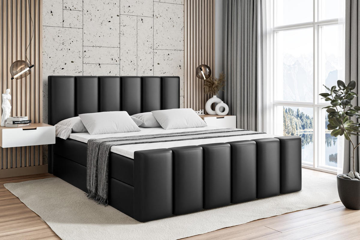 BOXBETT BOXI1-Z - 200x200 cm - H3 - Schwarz Hochglanz - Schwarz Hochglanz, Holzwerkstoff (200/200cm) - ALTDECOR