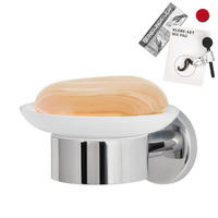 SEIFENSCHALE LUCENTE, Edelstahl, verchromt - Chromfarben, Metall (13/11/6.5cm) - bremermann