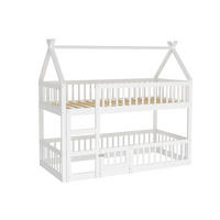 ETAGENBETT 90/200 cm Weiß mit Treppe aus Massivholz - Weiß, Holz (90/200cm) - MIVRAY