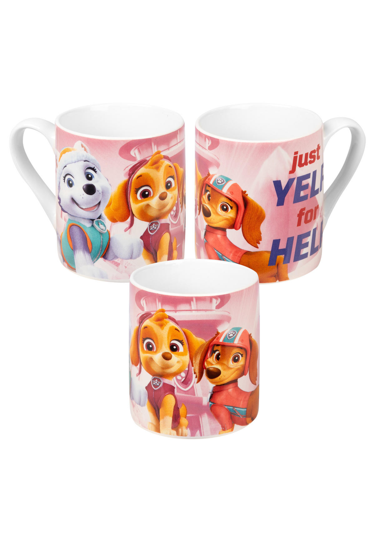 FRÜHSTÜCKSSET Paw Patrol Rosa 3-teilig - Rosa, Keramik (23.8/11.2/23.3cm) - Paw Patrol