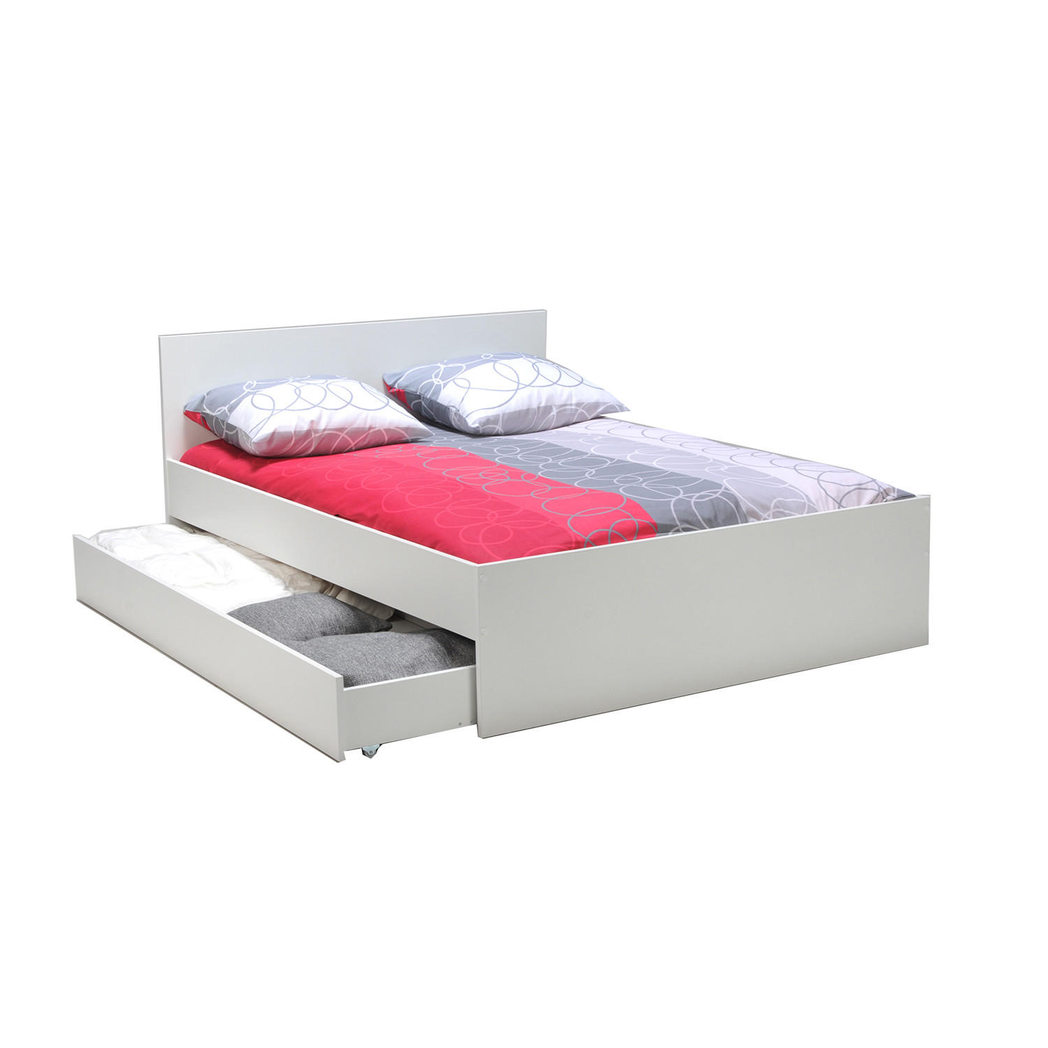 BETT OSLO mit Schubladen / Bett 160x200 - Weiß - Weiß, Holzwerkstoff (160/200cm) - Weber Industries