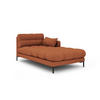 CHAISELONGUE rechts Mamaia aus strukturiertem Stoff ziegelstein - Braun, Textil (102/75/185cm) - Micadoni