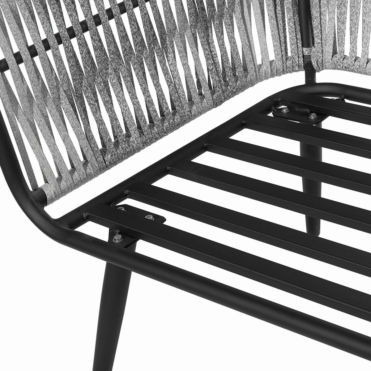 LOUNGE-SET 4-sitzer Rattan Grau Ragusa - Grau, Kunststoff - Beliani