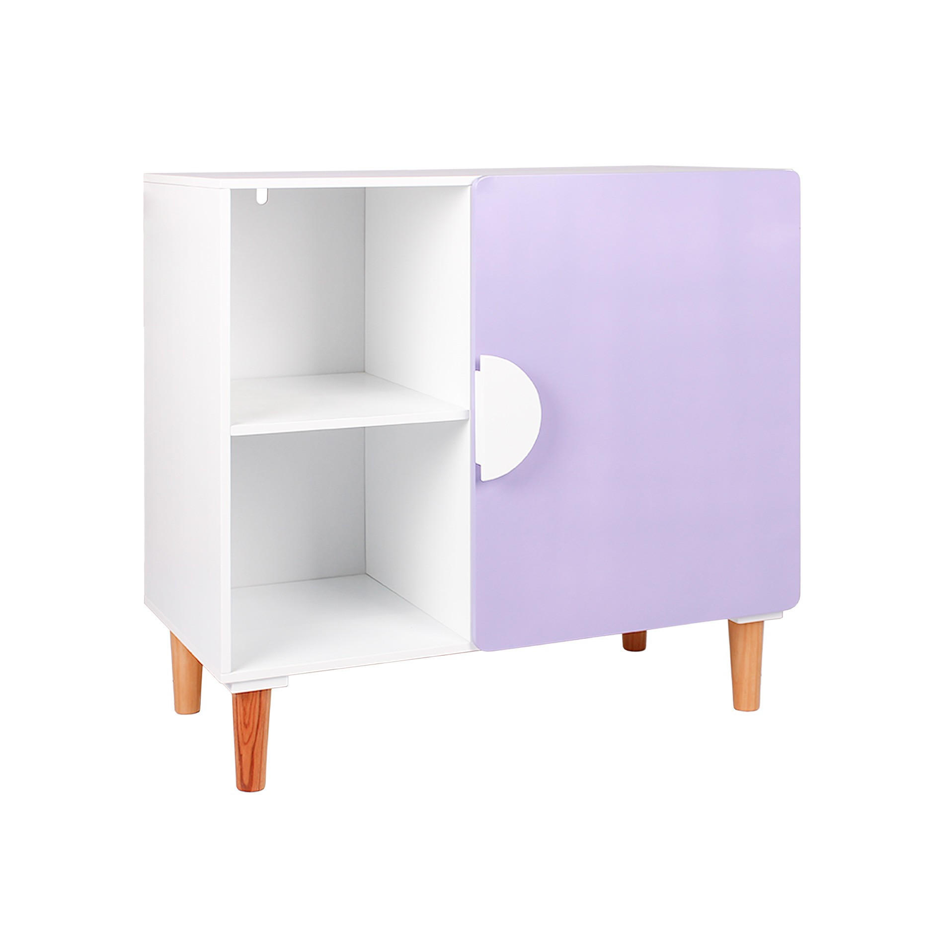 KINDERKOMMODE Weiß Lila 80/40/77 - Weiß, Holz (80/77/40cm) - Mobili Rebecca