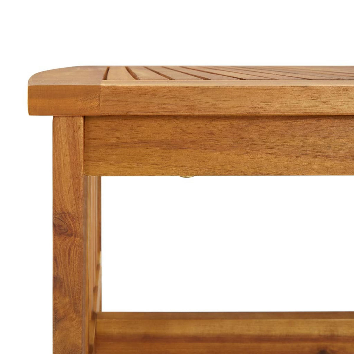 GARTEN-LOUNGE-SET 4-teilig Mit Auflagen Massivholz Akazie - Creme/Braun, Holz/Textil - vidaXL