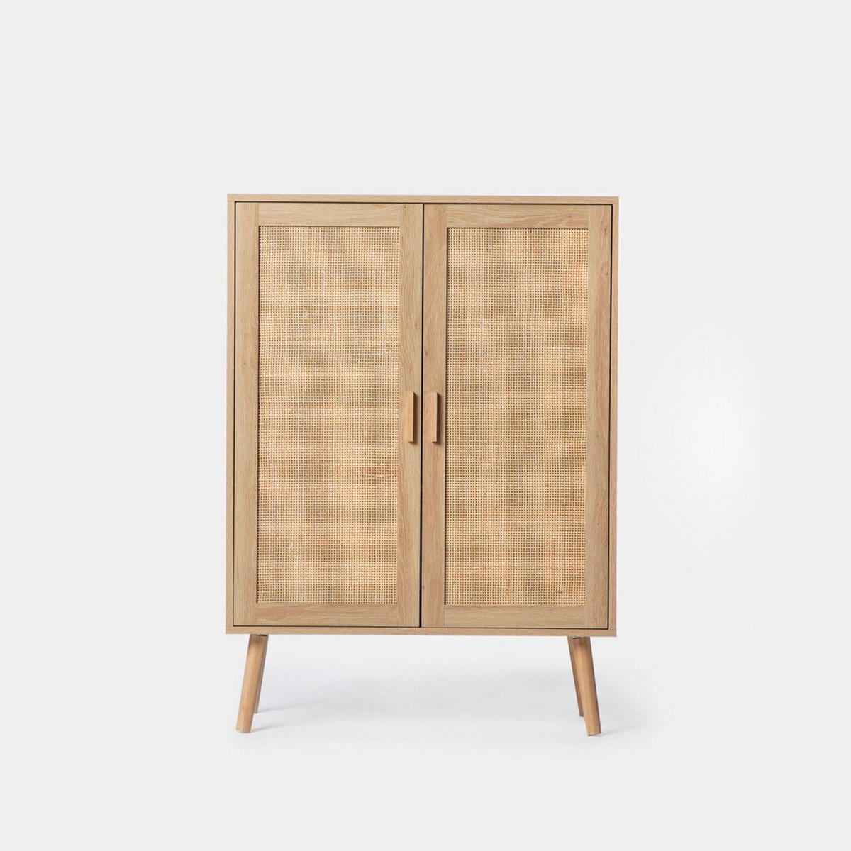 VITRINENSCHRANK DOPPELTER Tahiti Natürlich 80 cm x 110 cm - Naturfarben, Holzwerkstoff (80/110/34cm) - Klast Home