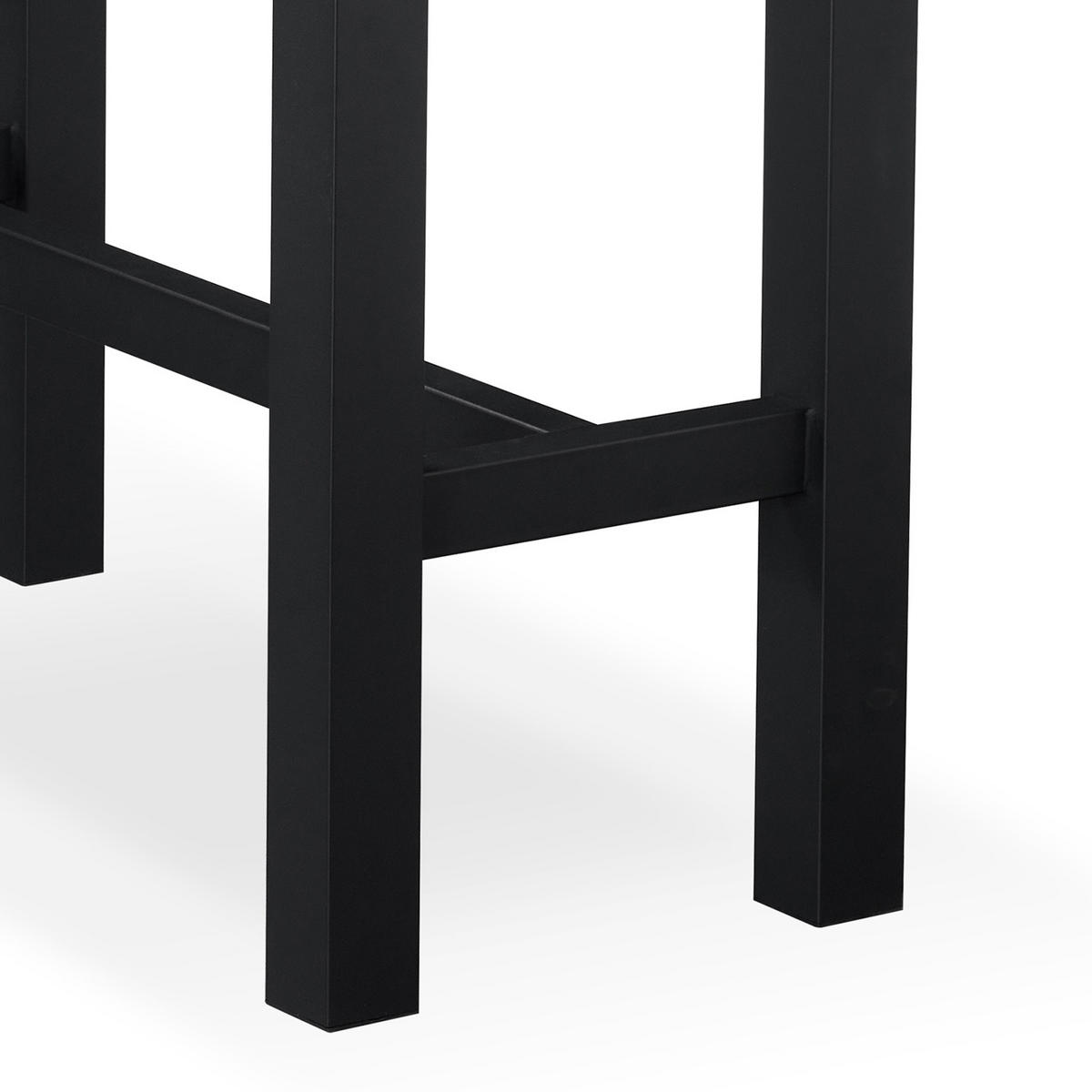 BARTISCH LOTTE 120/60/105 cm - Hellbraun/Alteiche, Holzwerkstoff/Metall (60/120/105cm) - DUBI Möbel