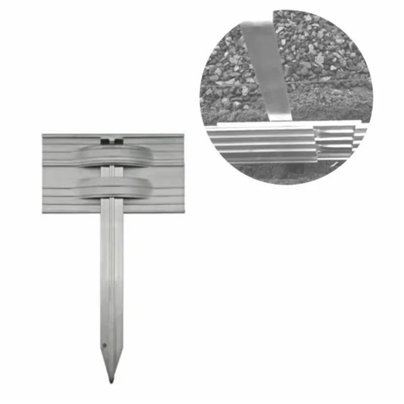 RASENKANTEN Erdanker Set, für Alu-Rasenkanten, stabil - Alufarben, Metall (3/18/30cm) - Green-Split