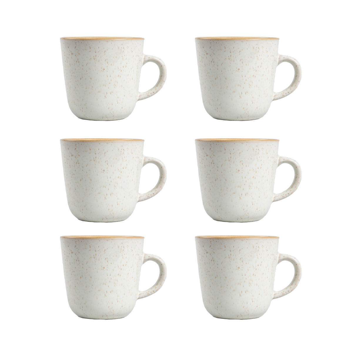 BECHER Morita 0,4 l 6er-Set - Creme, Keramik (0.4L) - Homla