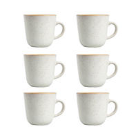 BECHER Morita 0,4 l 6er-Set - Creme, Keramik (0.4L) - Homla