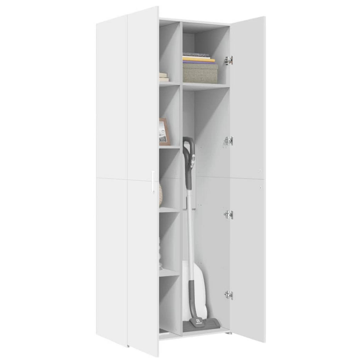 HIGHBOARD Weiss 70/42.5/185 Cm Holzwerkstoff - Weiß, Holzwerkstoff (42.5/185/70cm) - vidaXL