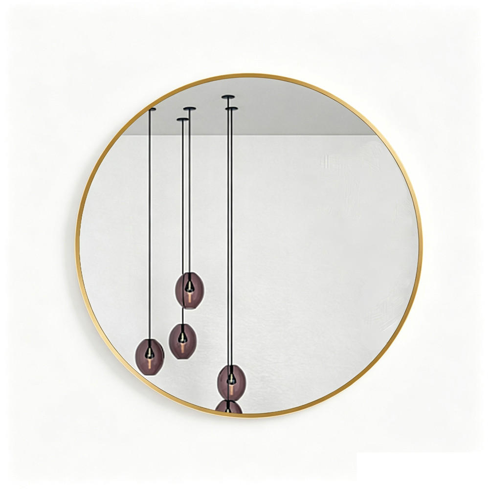 BADEZIMMERSPIEGEL– 60 x 60 cm, goldfarben,Ohne LED-Leuchten - Goldfarben, Glas (60/2.8/60cm) - LIBRATON