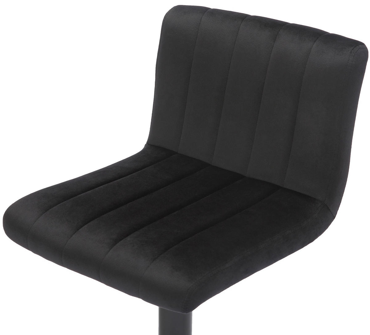 BARHOCKER Jamie Samt 87-107x41x49 cm schwarz - Schwarz, Textil (41/87/49cm) - furnicato