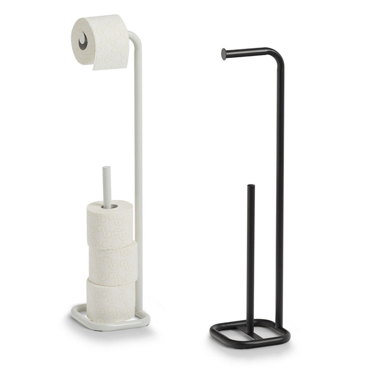 TOILETTENPAPIERSTÄNDER aus Metall 18/18/73 cm - Weiß, Metall (18/73/18cm) - ZELLER