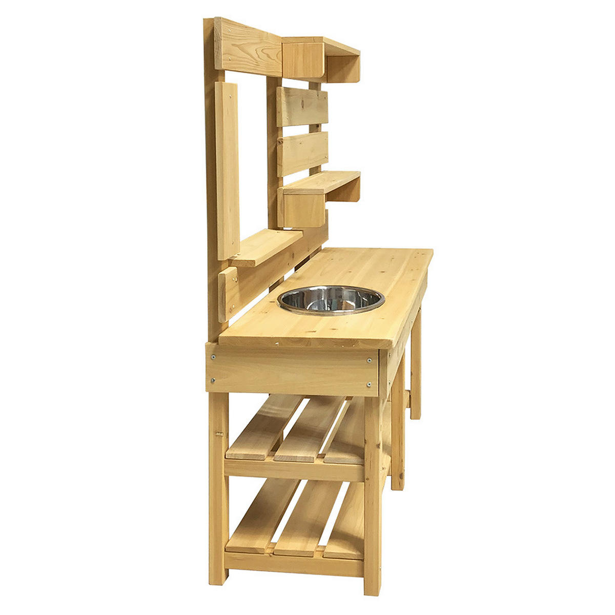 MATSCHKÜCHE MANDU - Naturfarben, Holz (35/103/110cm) - Home Deluxe
