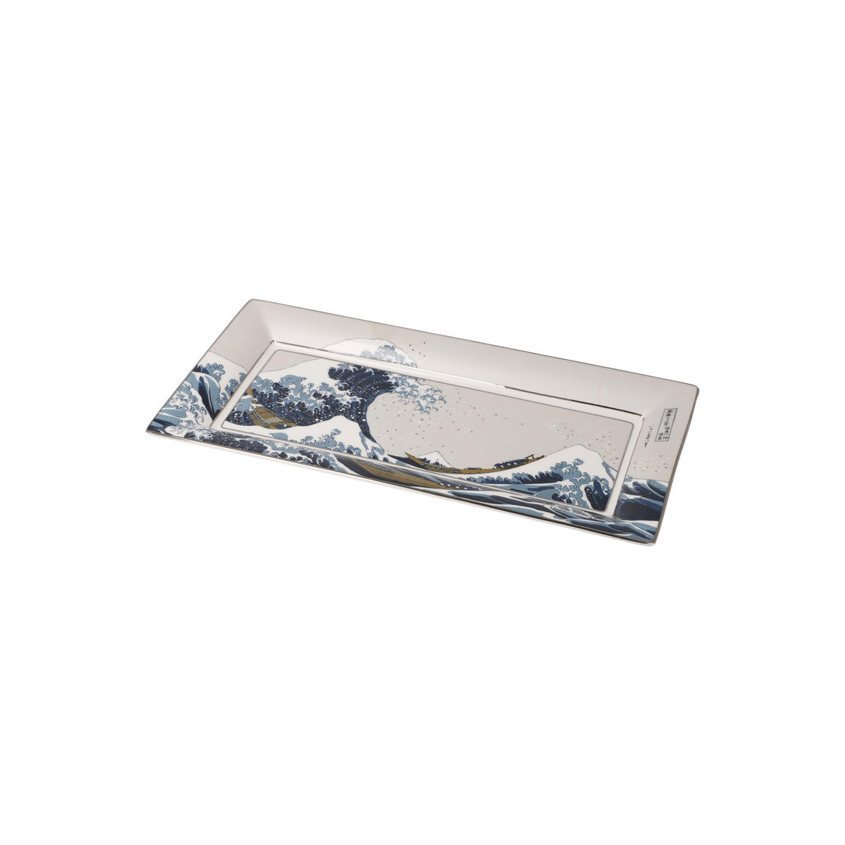 KÜNSTLERSCHALE Katsushika Hokusai - Die große Welle, New Bone China, Bunt, 24 x 12 cm - Multicolor, Keramik (2cm) - Goebel