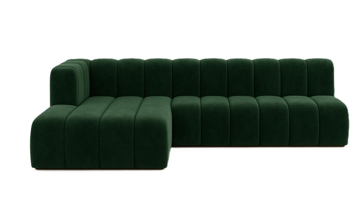 ECKSOFA GRAND L 295 cm, Stoff Salvador, Grün, Links - Grün, Holz (295/179cm) - Kaiser Möbel