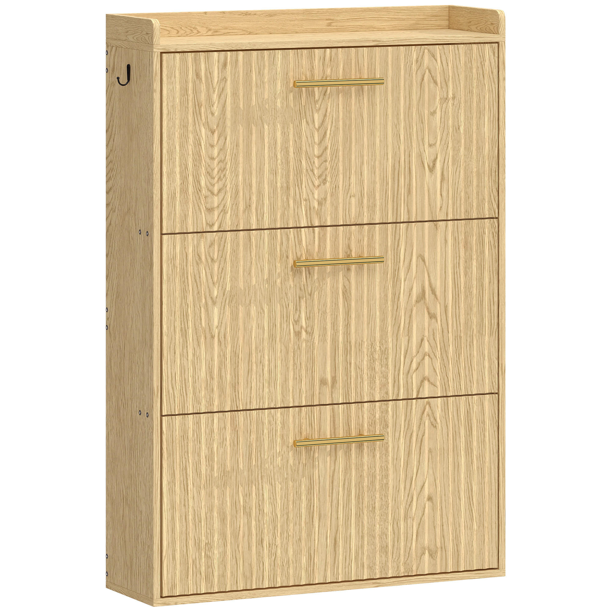 Homcom Schuhschrank Hellbraun 24x117.5x80 cm