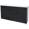 SIDEBOARD Santo Schwarz matt - Schwarz, Holzwerkstoff (138.5/75.5/35cm) - Vladon