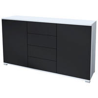 SIDEBOARD Santo Schwarz matt - Schwarz, Holzwerkstoff (138.5/75.5/35cm) - Vladon