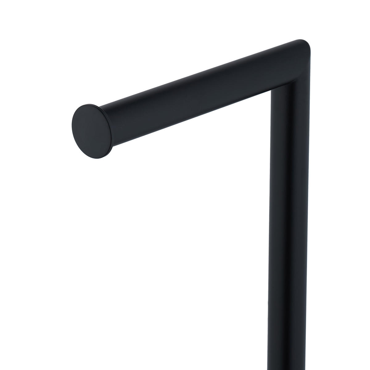 WC-GARNITUR - Schwarz, Textil/Metall (23/63/17cm) - Relaxdays