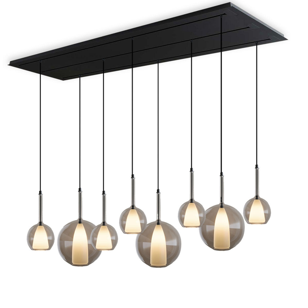 HÄNGELEUCHTE Belluna Klar Ø 14/24cm - Klar, Glas (14/14/35cm) - s.luce