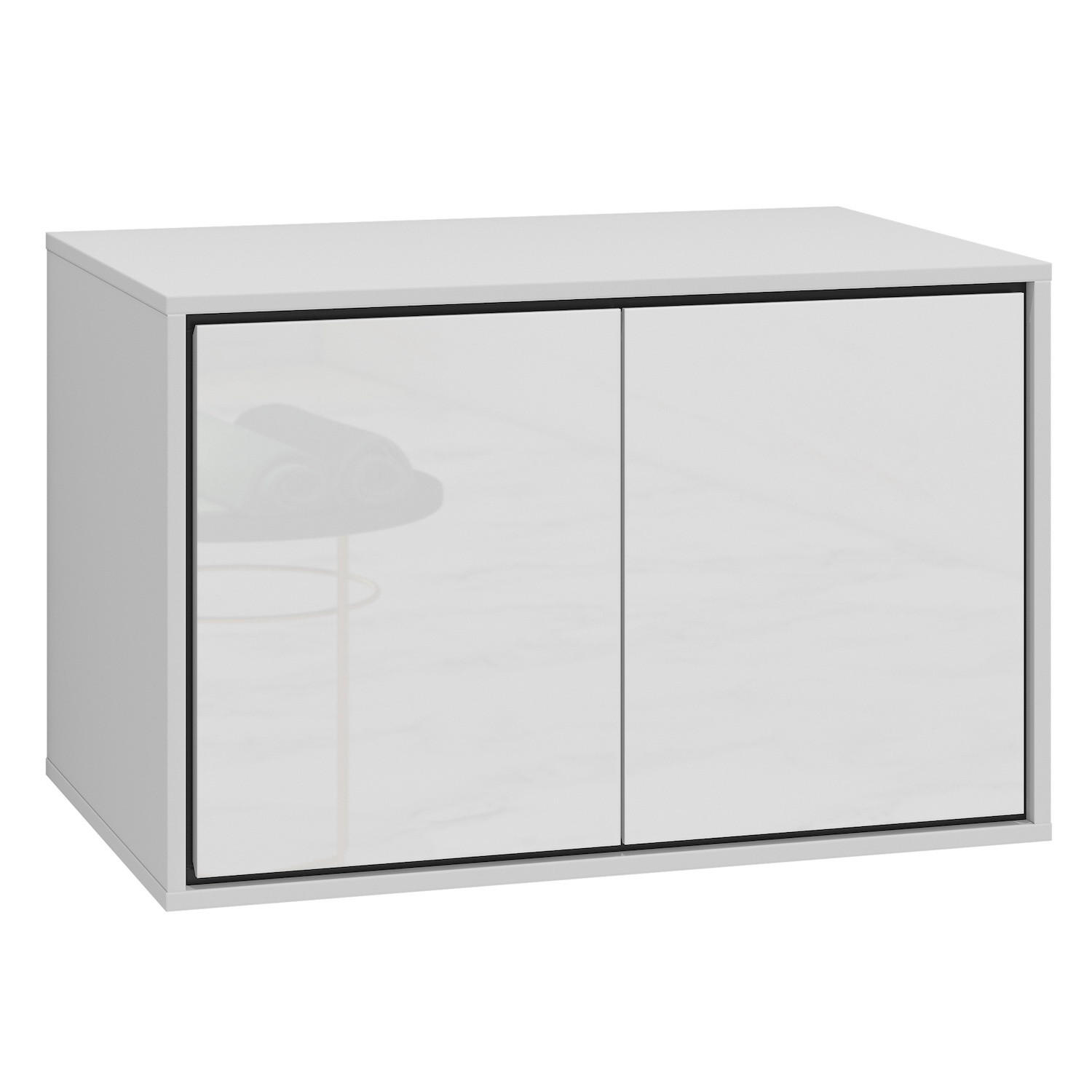 Badplaats SKŘÍŇKA POD UMYVADLO Capri 2 zásuvky lesklá bílá - 78 x 48 x 51 cm